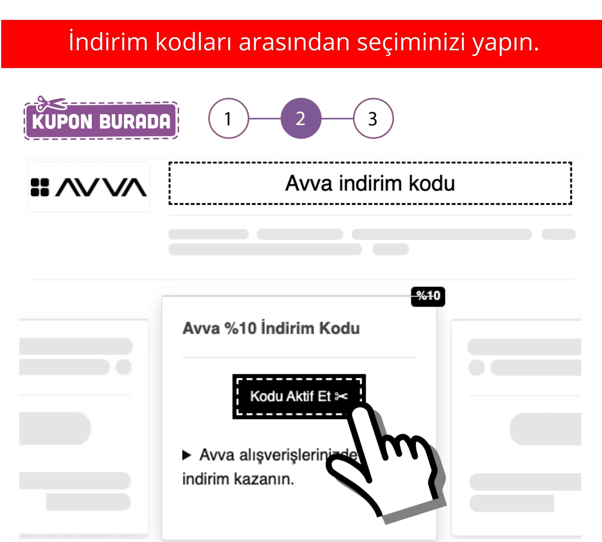 Avva indirim kuponu nasıl alınır?