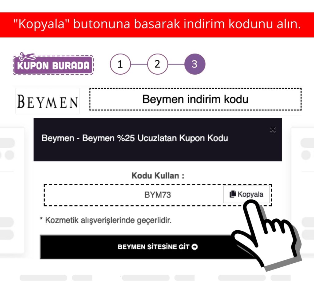 Beymen indirim kodu nasıl alınır adım 3