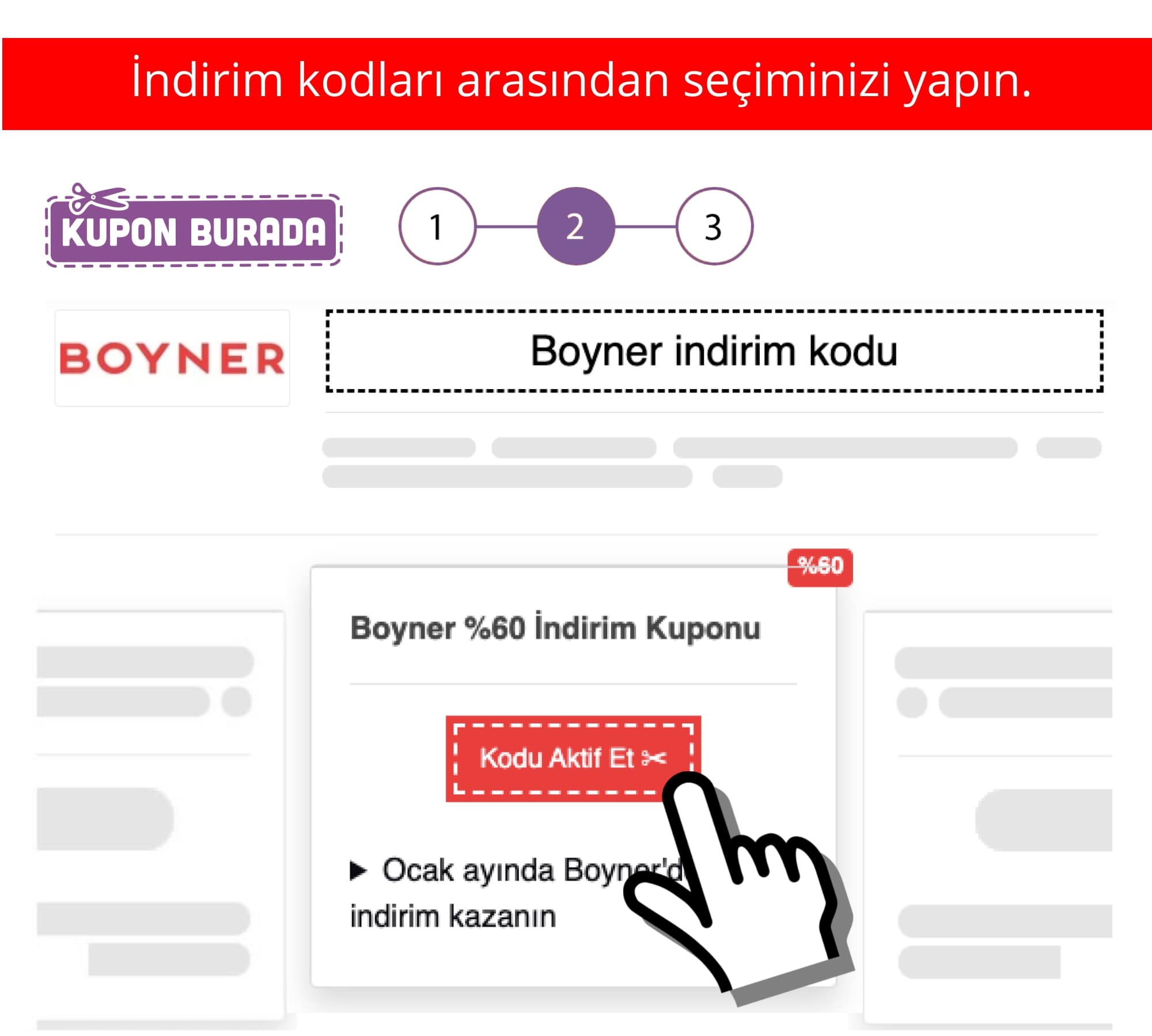 Boyner indirim kuponu nasıl alınır?
