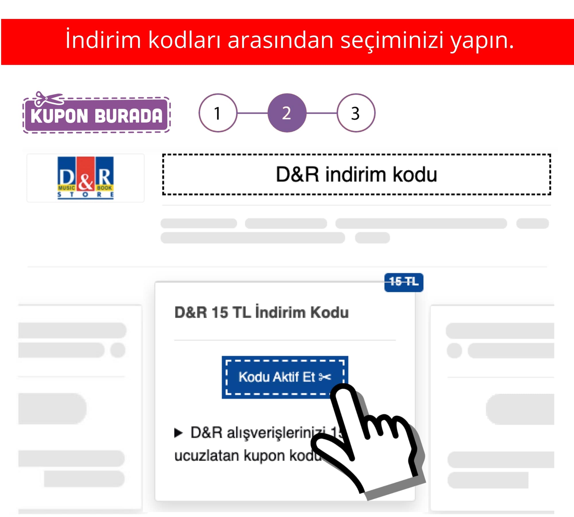 D&R indirim kuponu nasıl alınır?