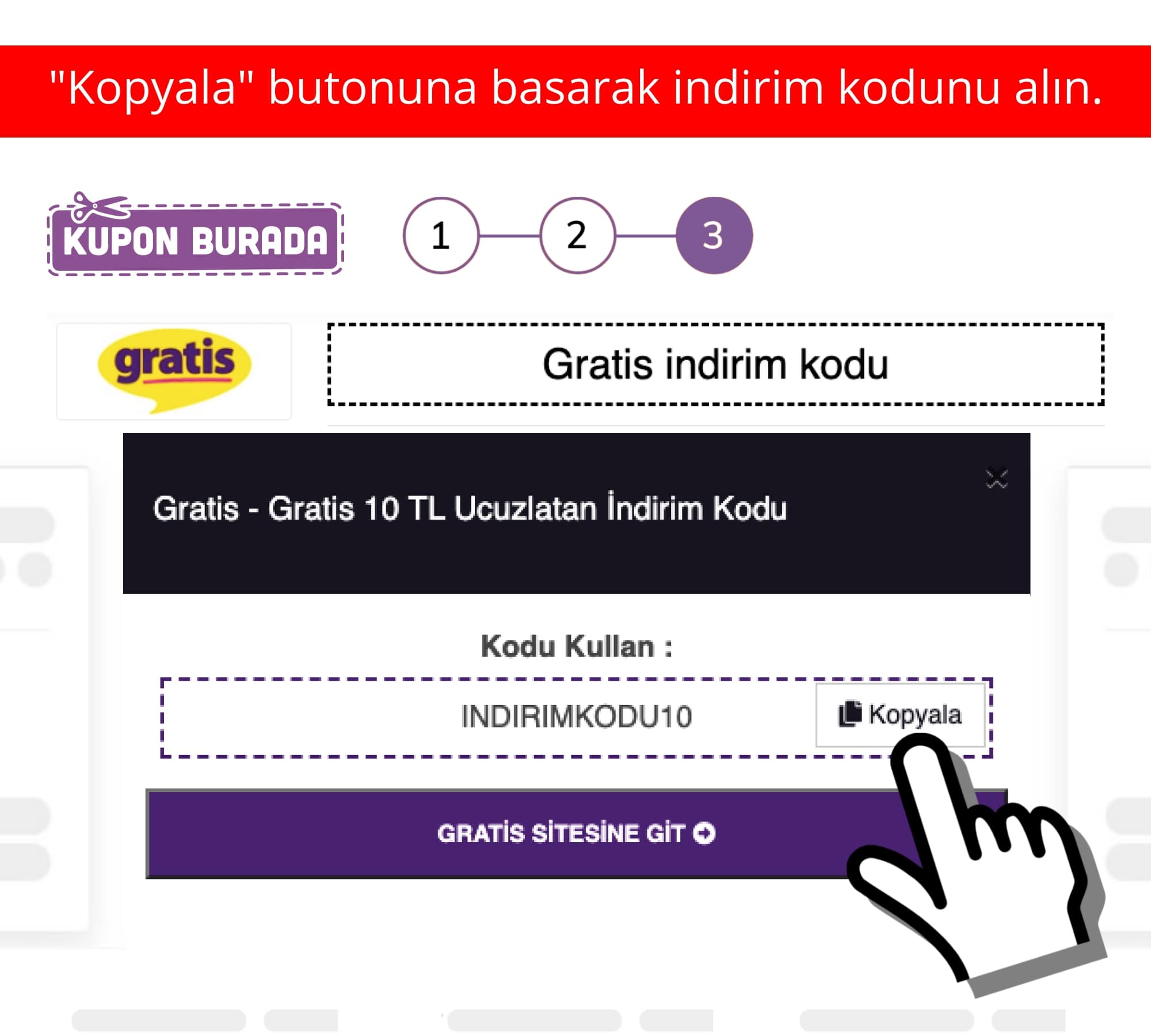 Gratis indirim kuponu nasıl alınır?