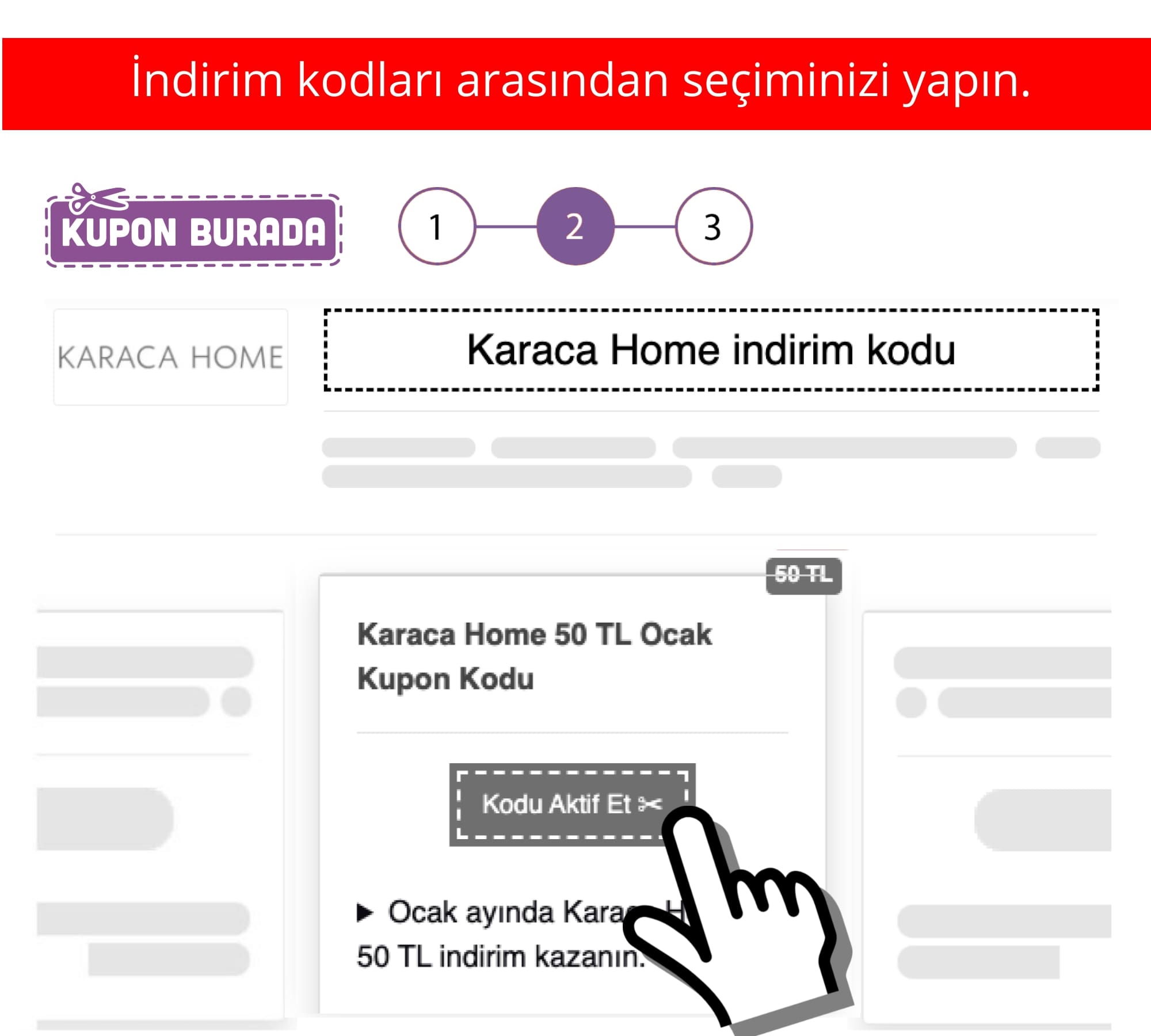 Karaca Home indirim kuponu nasıl alınır?
