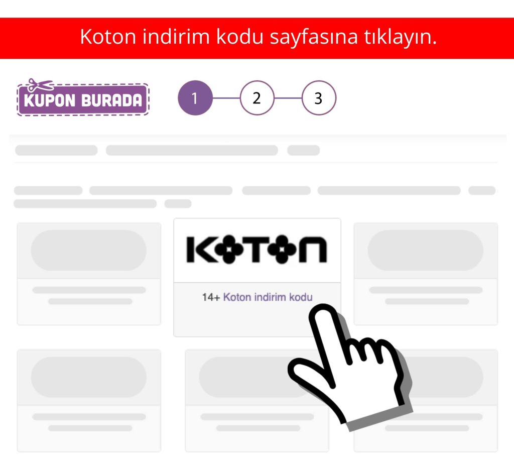 Koton indirim kodu nasıl alınır adım 1