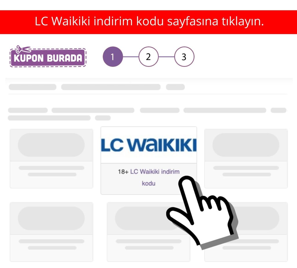 LC Waikiki indirim kodu nasıl alınır adım 1