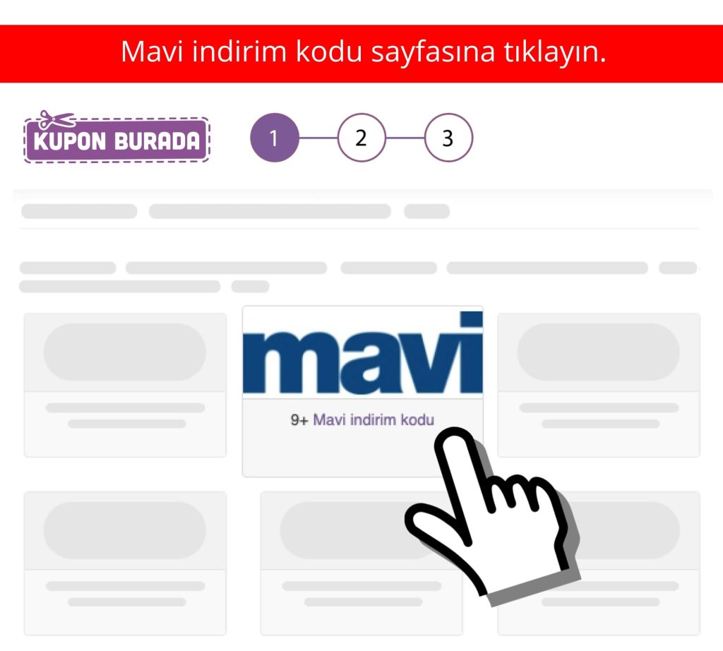 Mavi indirim kodu nasıl alınır adım 1