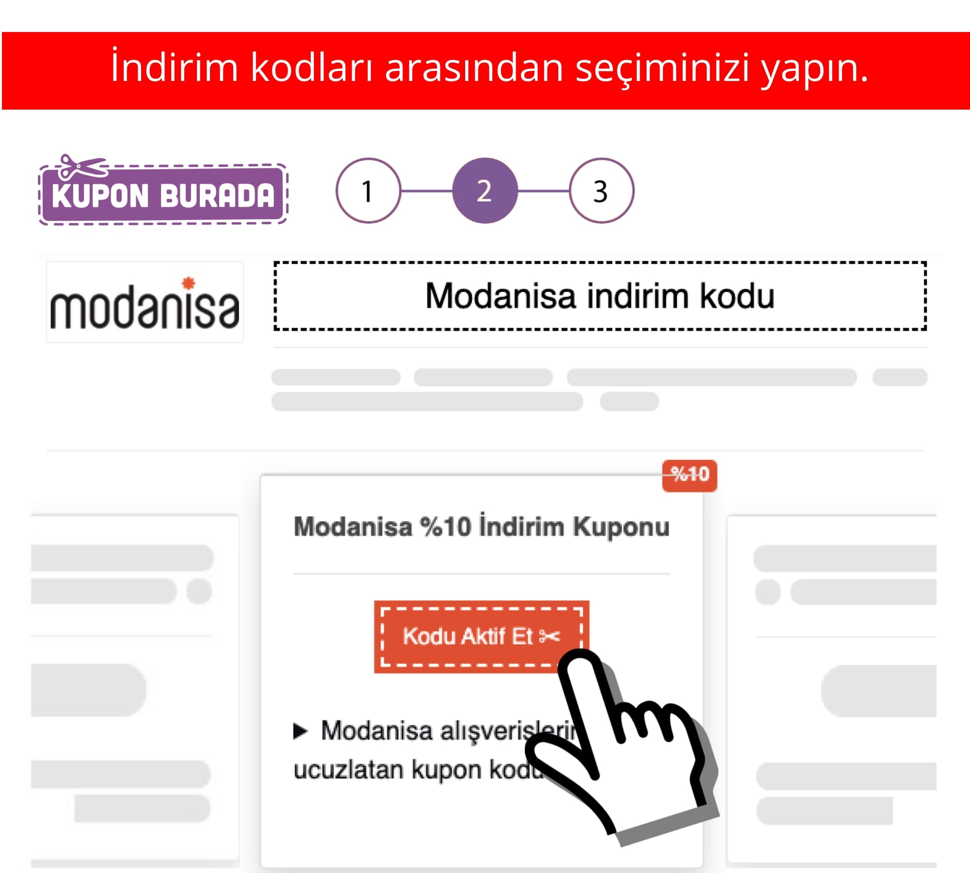 Modanisa indirim kuponu nasıl alınır?