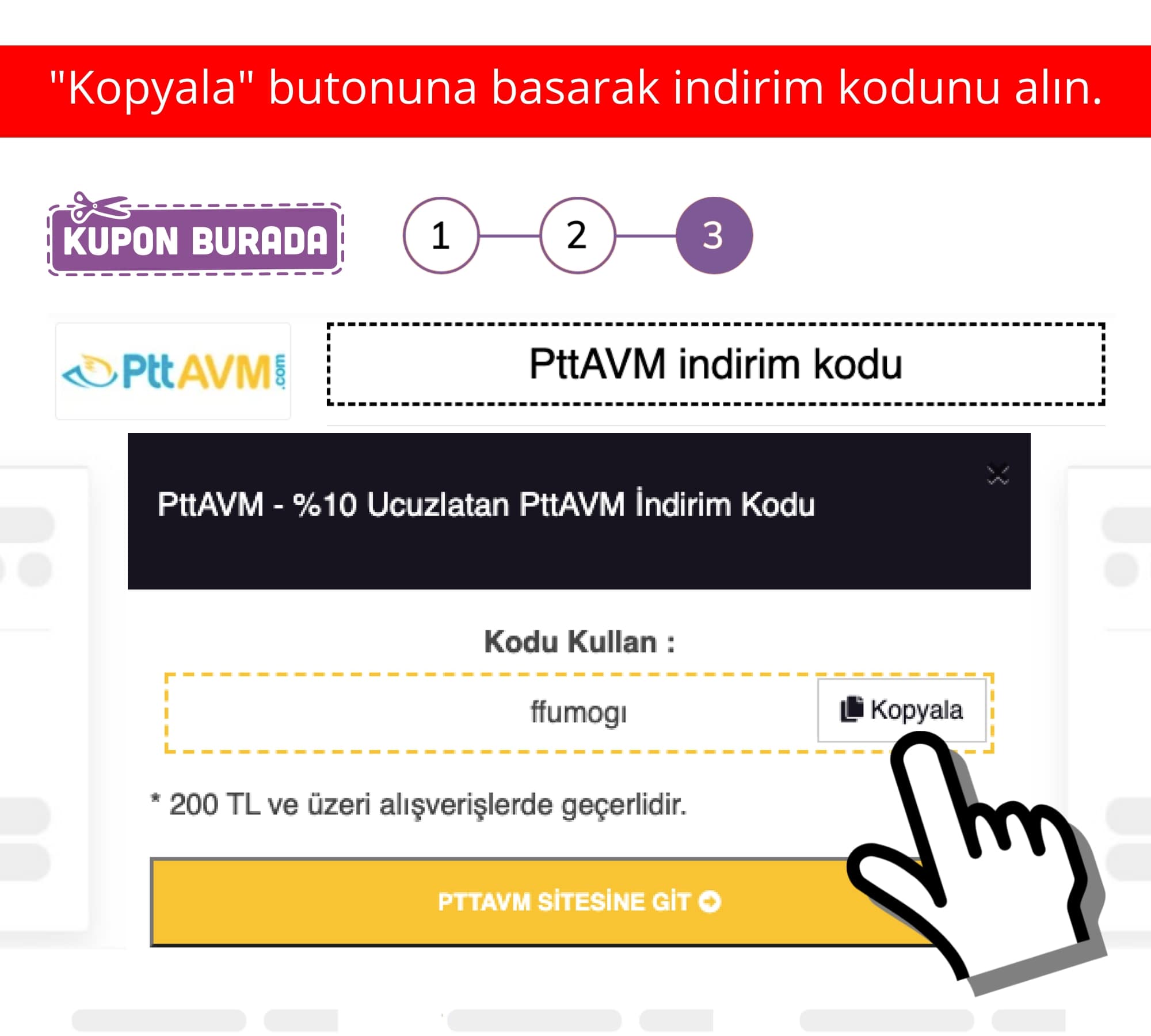 PttAVM indirim kuponu nasıl alınır?