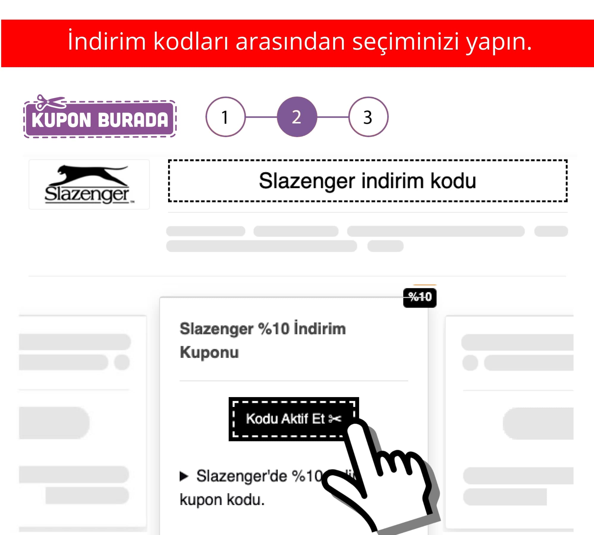 Slazenger indirim kuponu nasıl alınır?