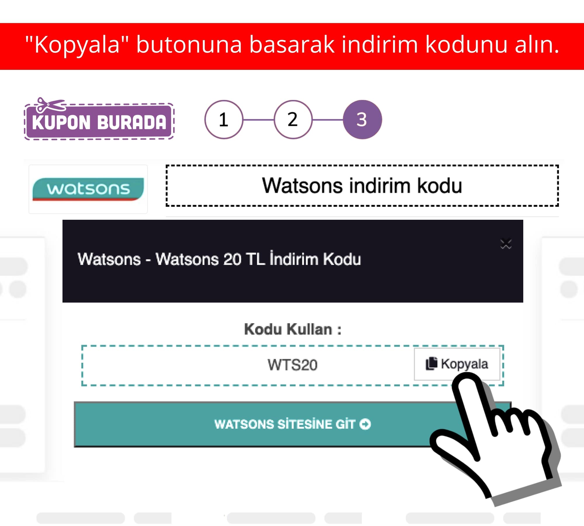 Watsons indirim kuponu nasıl alınır?