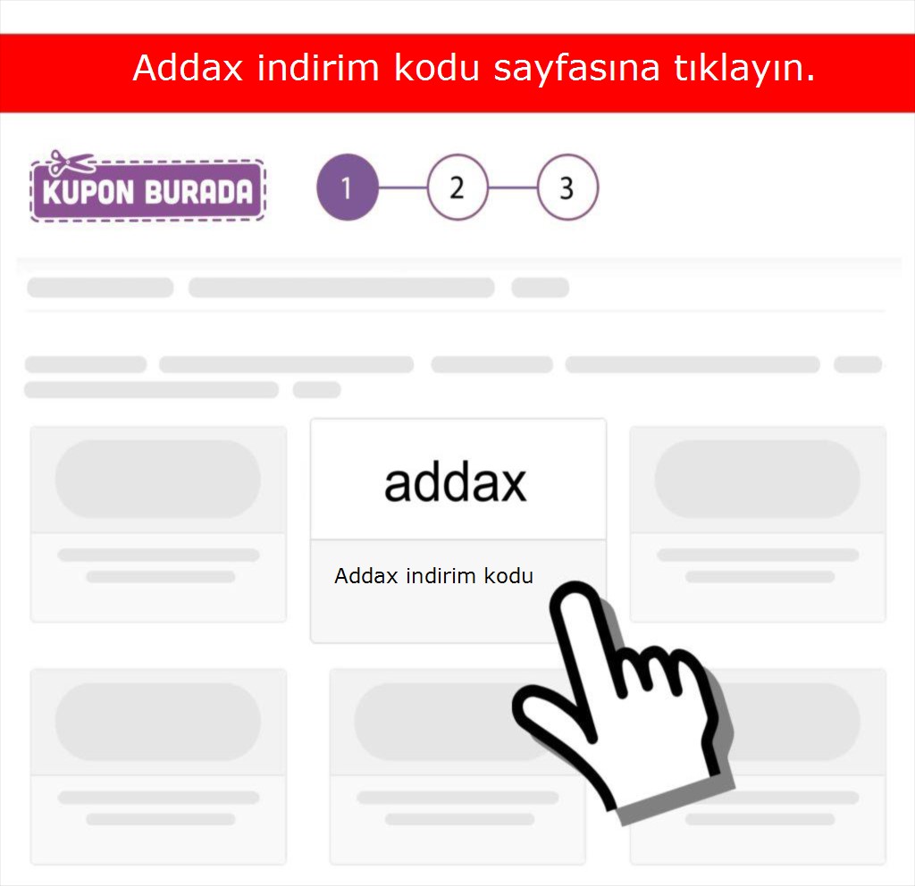 Addax indirim kodu nasıl alınır adım 1