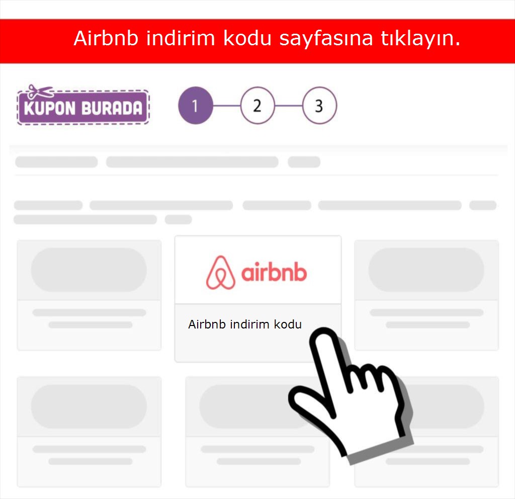 Airbnb indirim kodu nasıl alınır adım 1