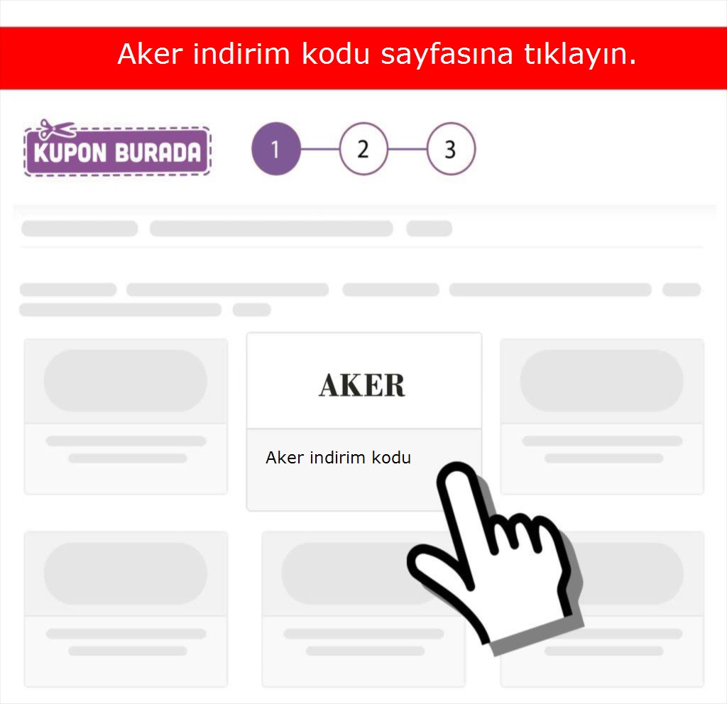 Aker indirim kodu nasıl alınır adım 1