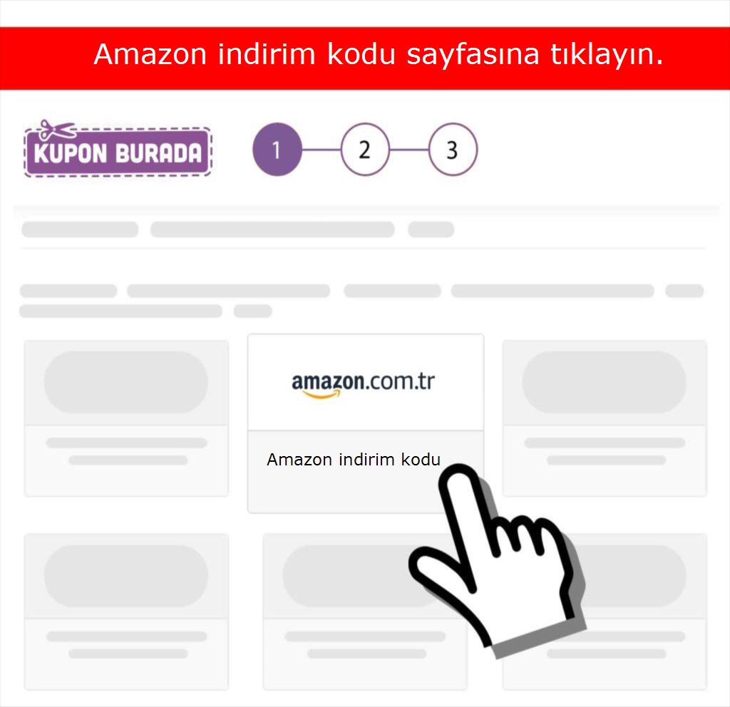 Amazon indirim kodu nasıl alınır adım 1