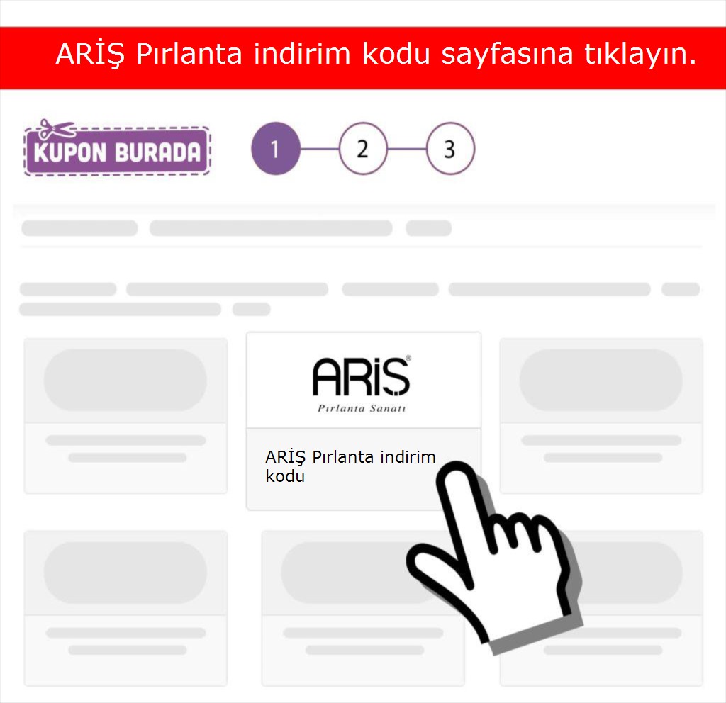 Ariş Pırlanta indirim kodu nasıl alınır adım 1