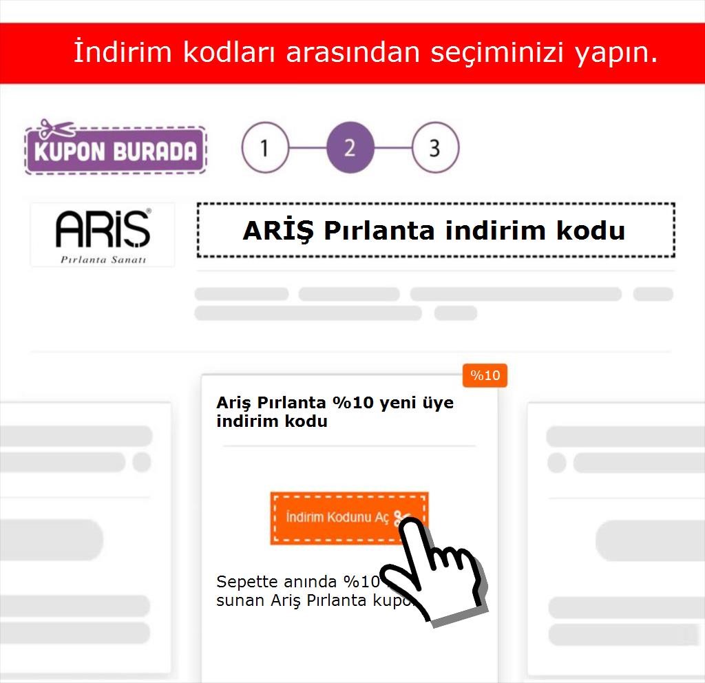 Ariş Pırlanta indirim kodu nasıl alınır adım 2