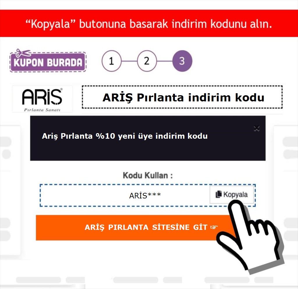 Ariş Pırlanta indirim kodu nasıl alınır adım 3