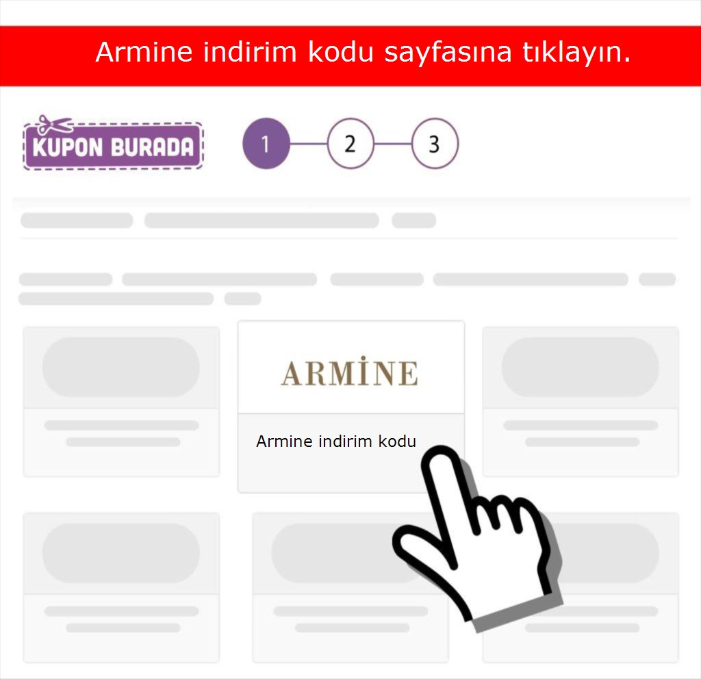 Armine indirim kodu nasıl alınır adım 1