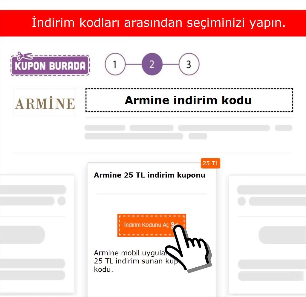 Armine indirim kodu nasıl alınır adım 2