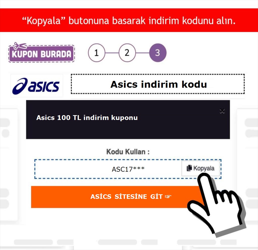 Asics indirim kodu nasıl alınır adım 3