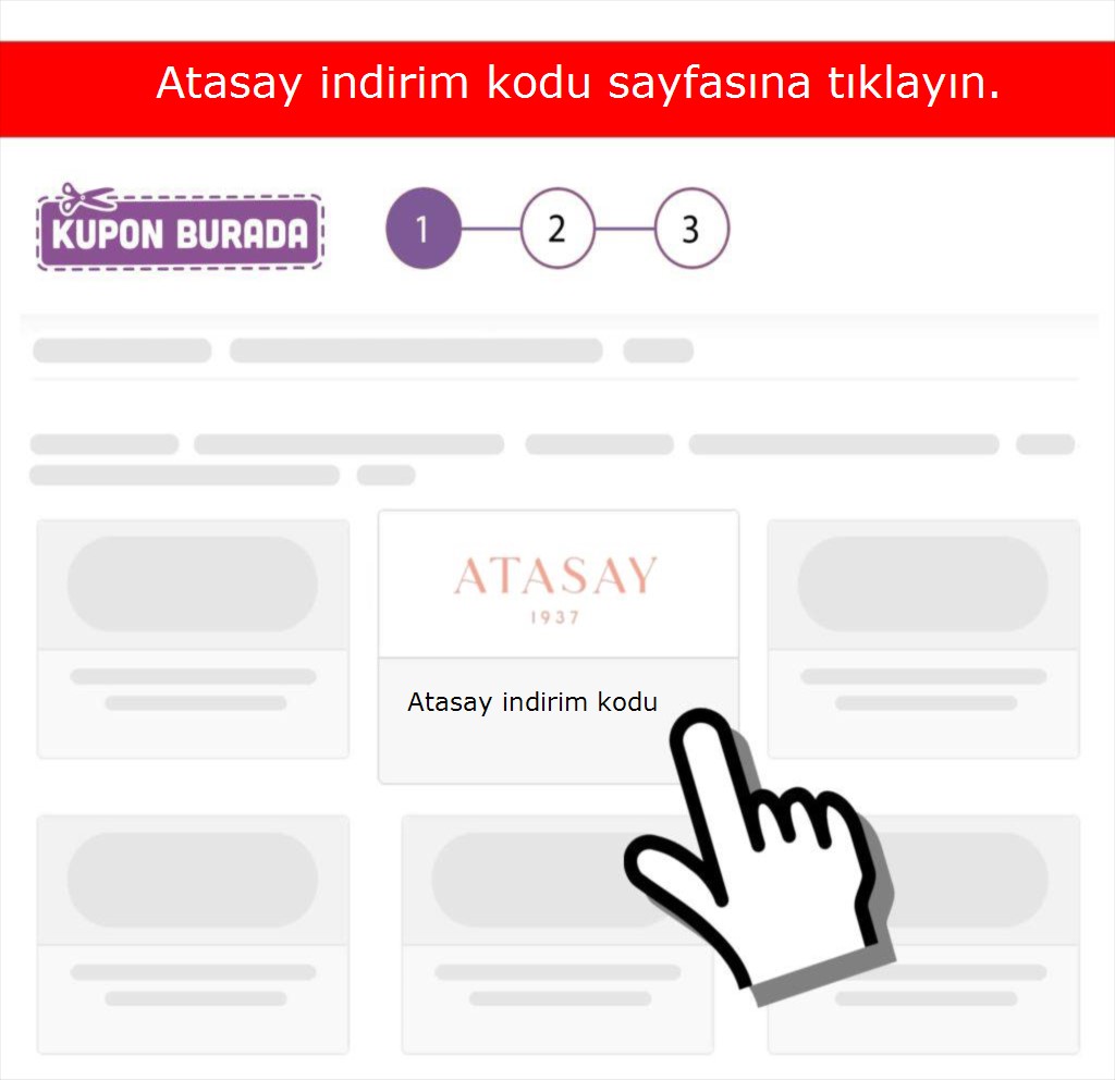 Atasay indirim kodu nasıl alınır adım 1