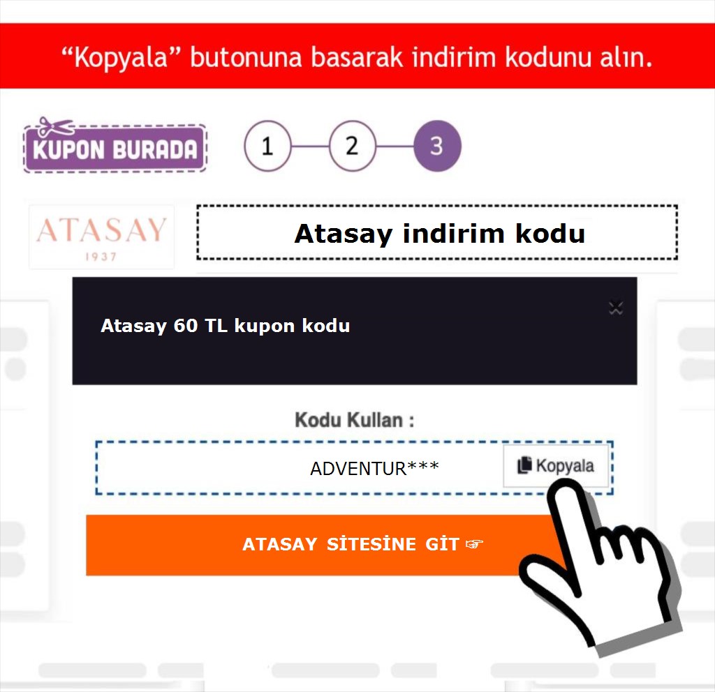 Atasay indirim kodu nasıl alınır adım 3