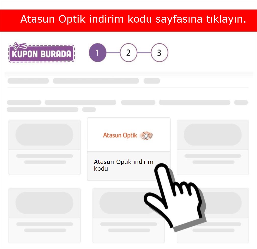 Atasun Optik indirim kodu nasıl alınır adım 1