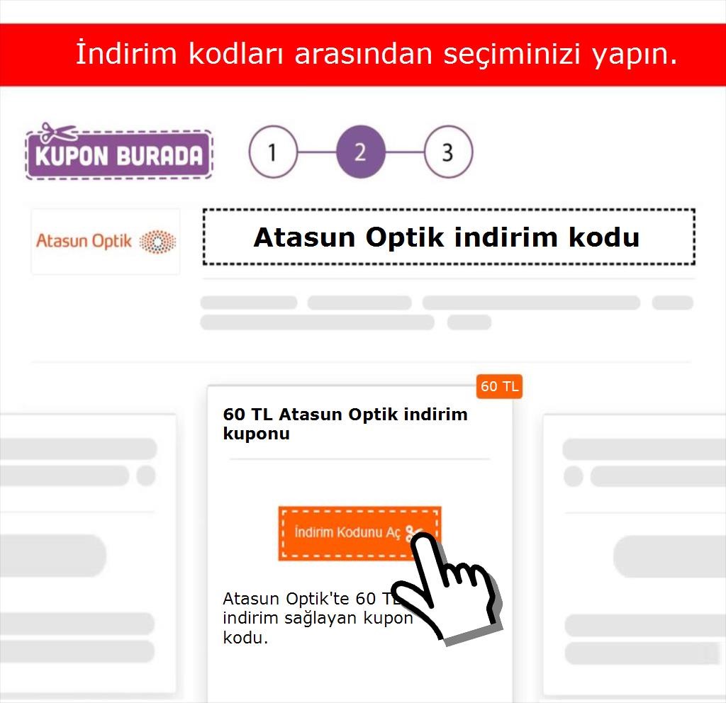 Atasun Optik indirim kodu nasıl alınır adım 2