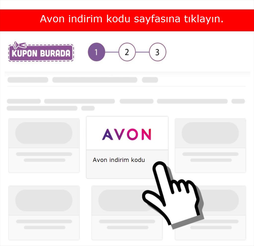 Avon indirim kodu nasıl alınır adım 1