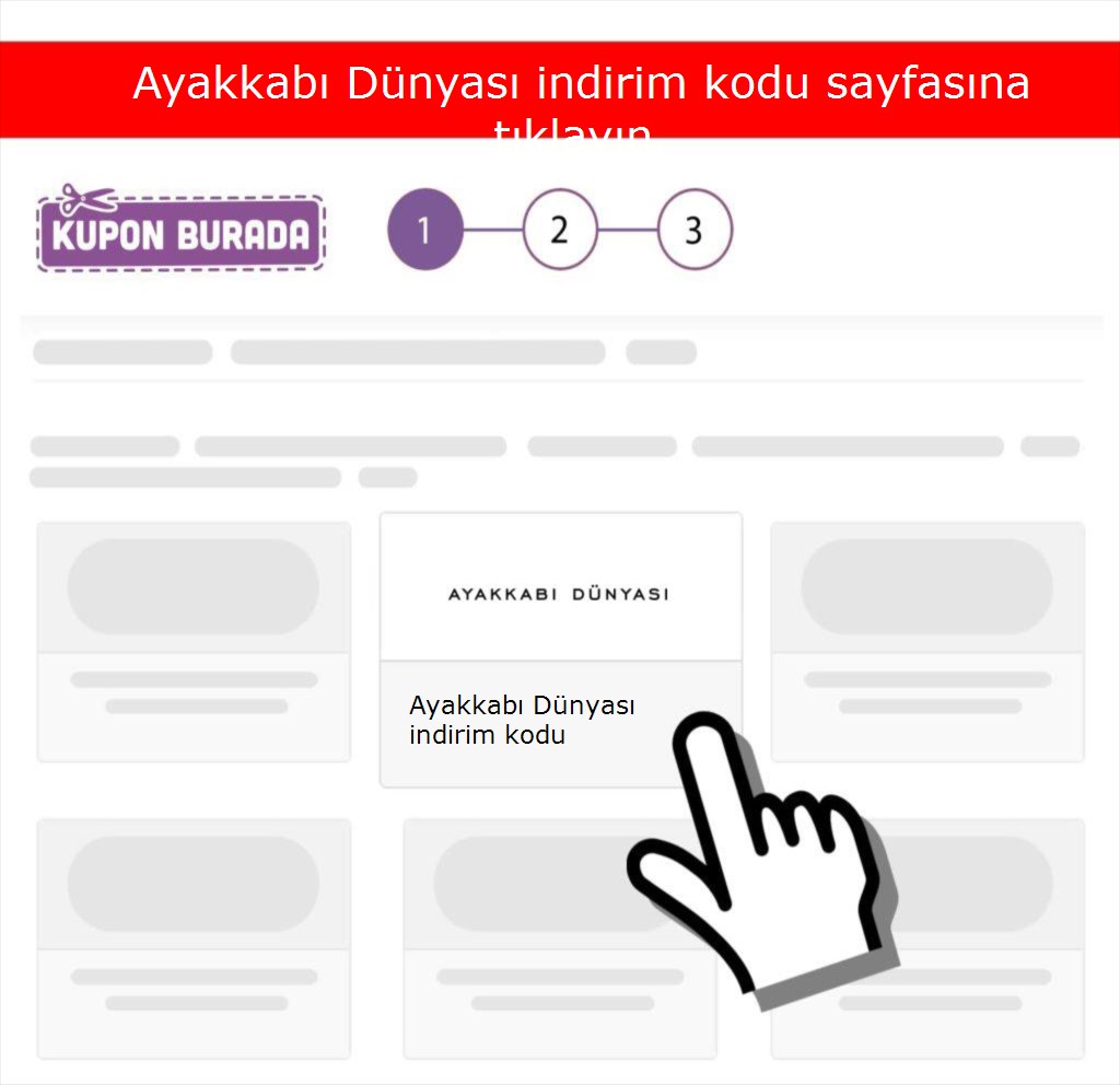 Ayakkabı Dünyası indirim kodu nasıl alınır adım 1