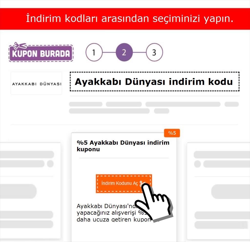 Ayakkabı Dünyası indirim kodu nasıl alınır adım 2