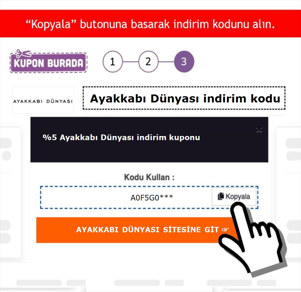 Ayakkabı Dünyası indirim kodu nasıl alınır adım 3