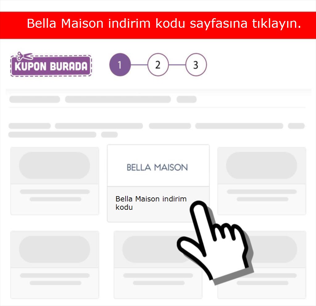 Bella Maison indirim kodu nasıl alınır adım 1