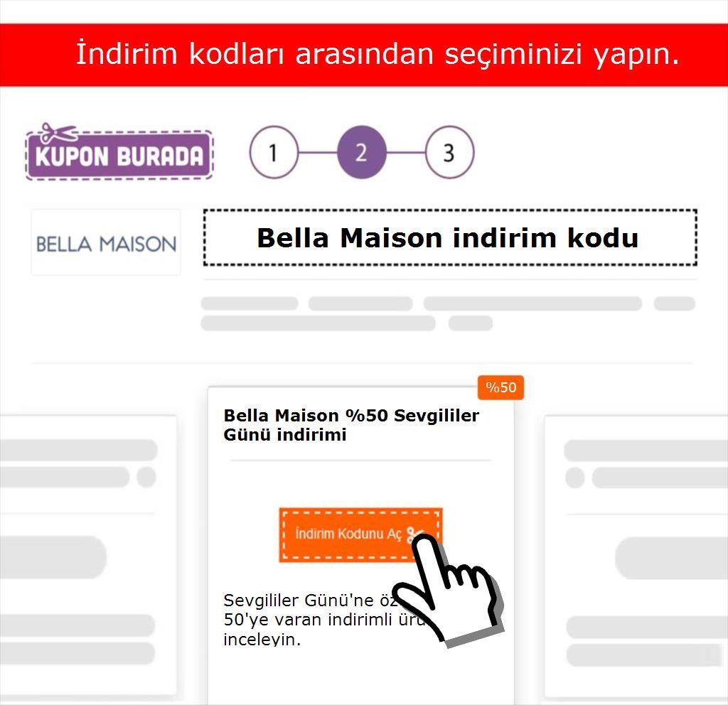 Bella Maison indirim kodu nasıl alınır adım 2