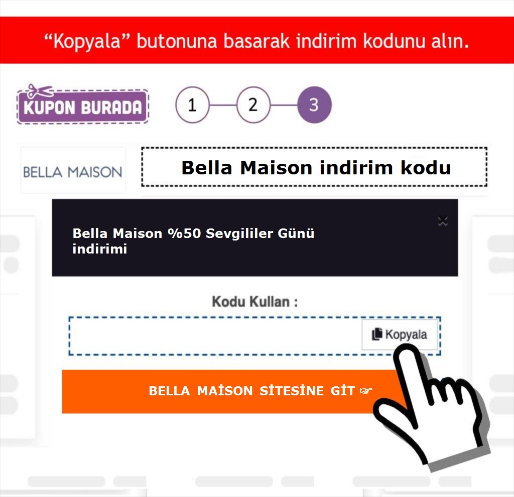 Bella Maison indirim kodu nasıl alınır adım 3