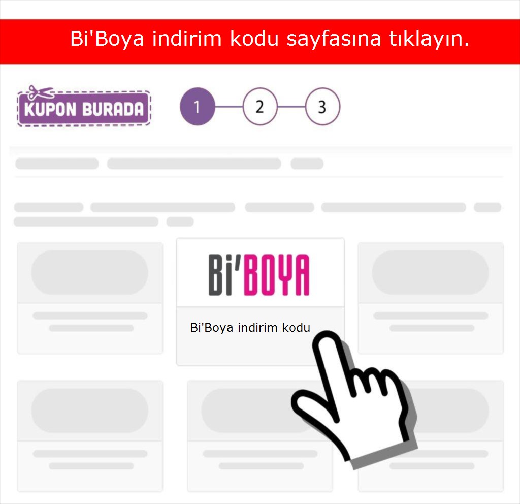 Bi'Boya indirim kodu nasıl alınır adım 1