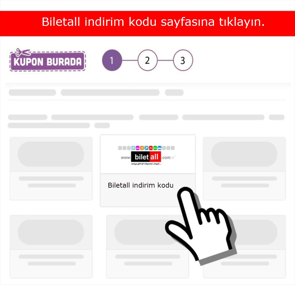 Biletall indirim kodu nasıl alınır adım 1