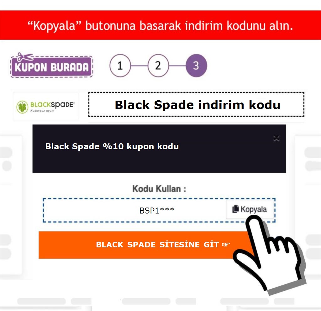 Black Spade indirim kodu nasıl alınır adım 3