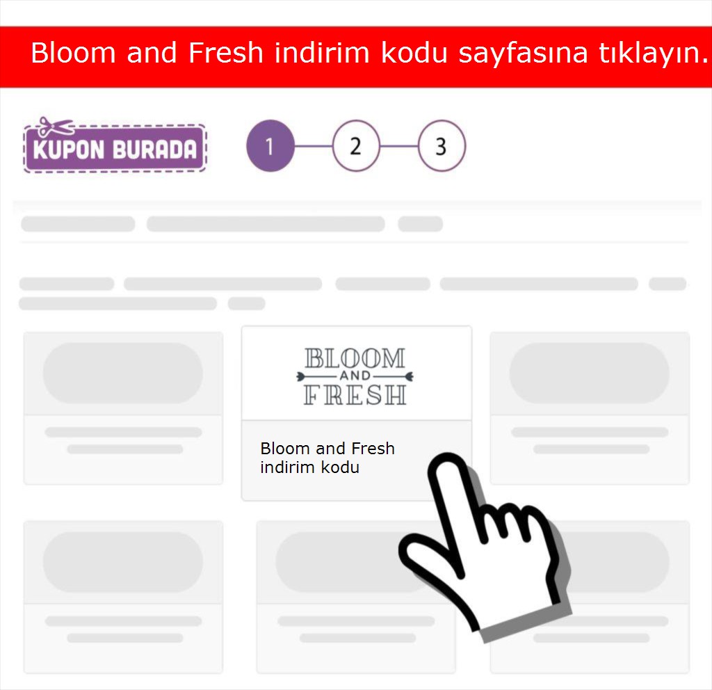 Bloom and Fresh indirim kodu nasıl alınır adım 1