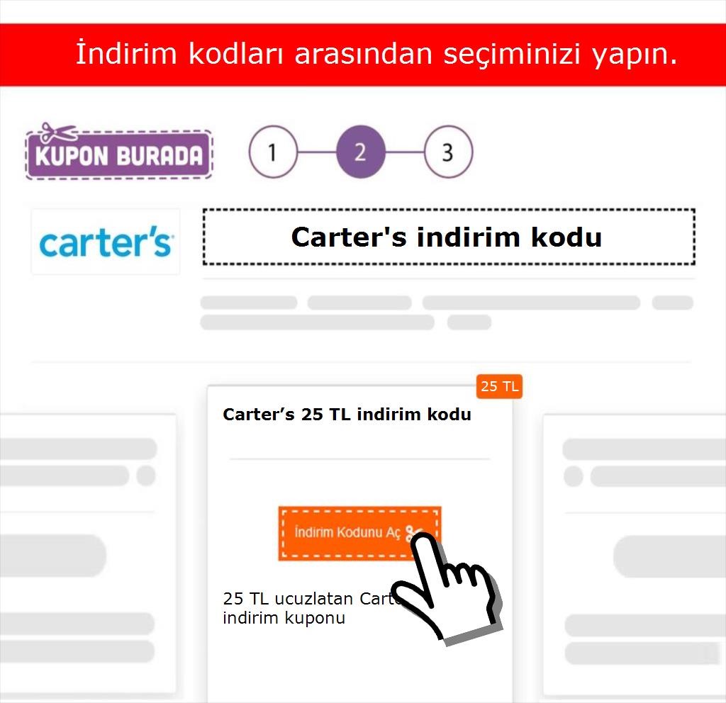 Carter's indirim kodu nasıl alınır adım 2