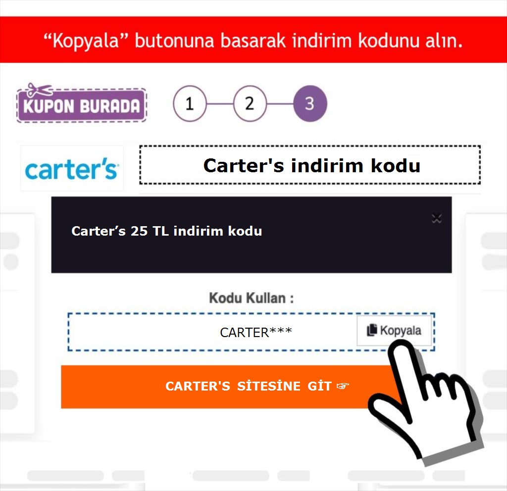 Carter's indirim kodu nasıl alınır adım 3