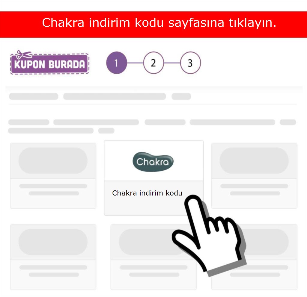 Chakra indirim kodu nasıl alınır adım 1