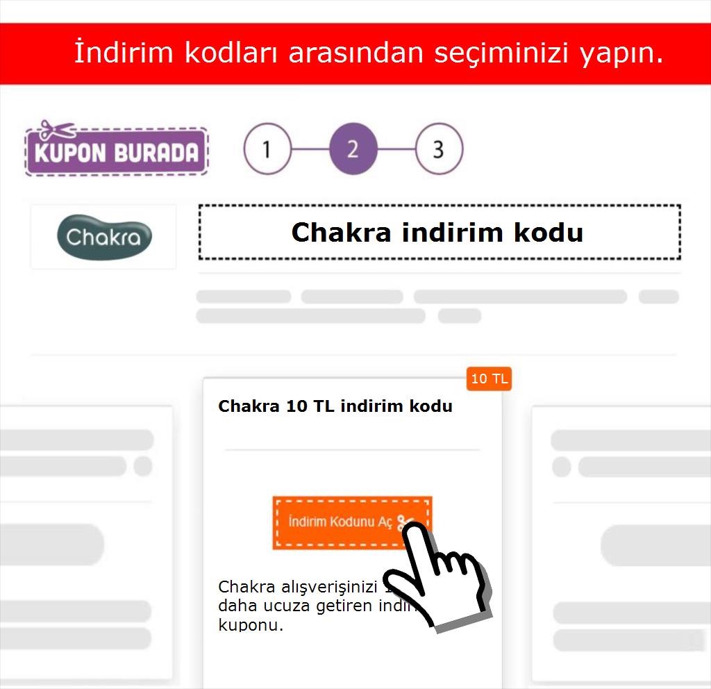 Chakra indirim kodu nasıl alınır adım 2