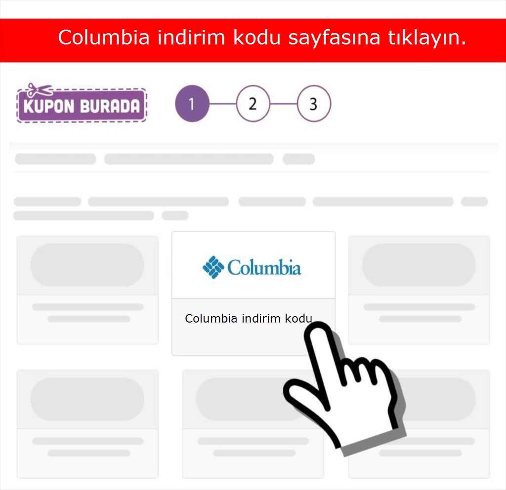 Columbia indirim kodu nasıl alınır adım 1