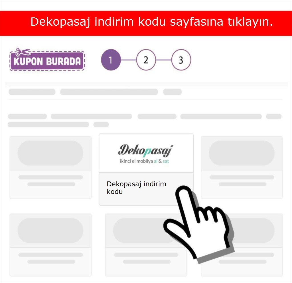 Dekopasaj indirim kodu nasıl alınır adım 1