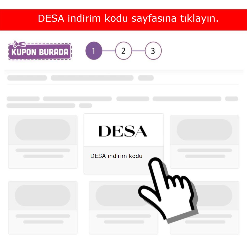 DESA indirim kodu nasıl alınır adım 1