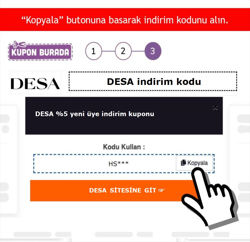 DESA indirim kodu nasıl alınır adım 3