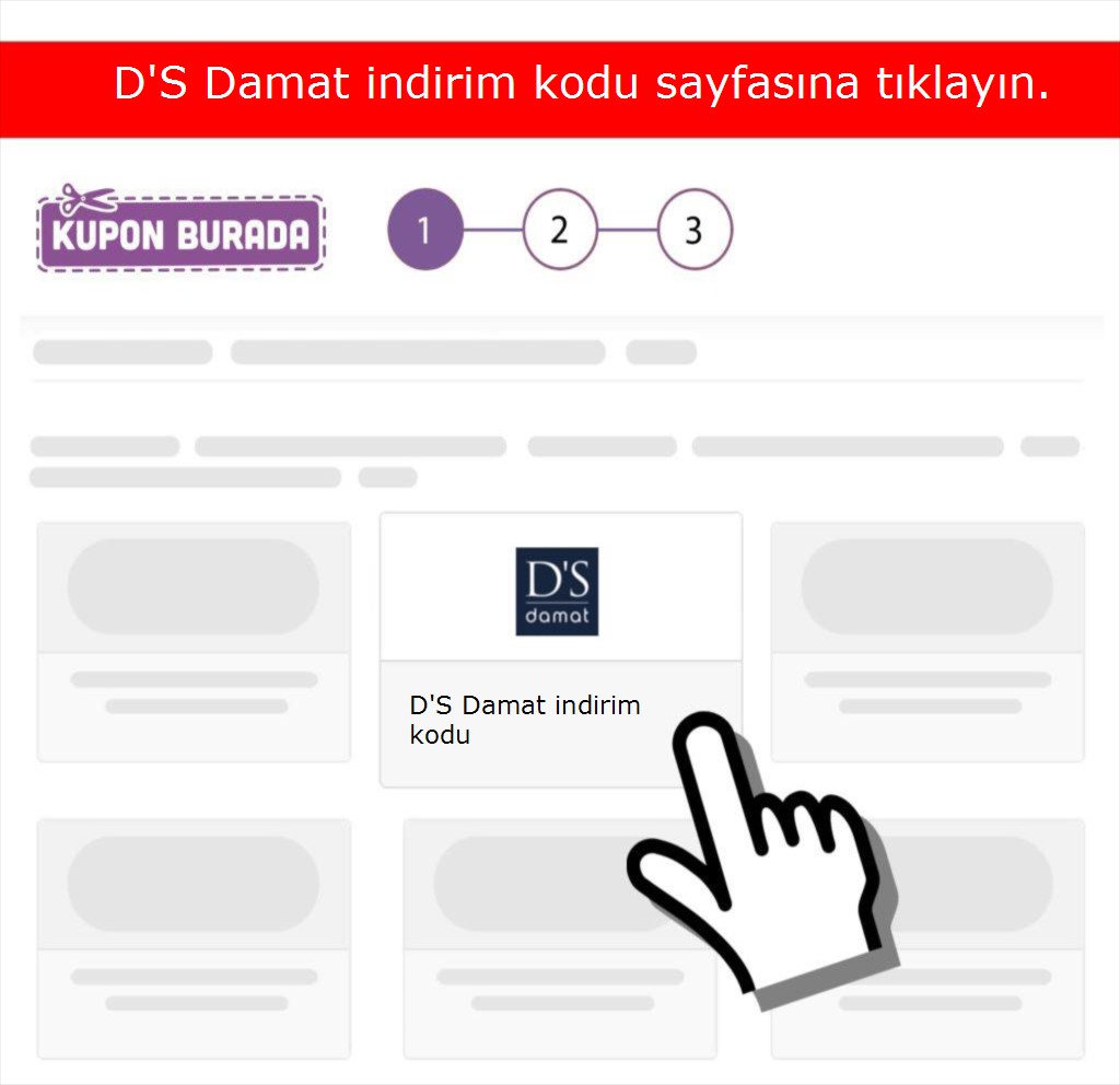 D'S Damat indirim kodu nasıl alınır adım 1