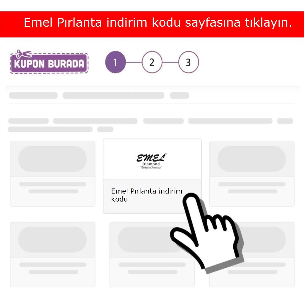 Emel Pırlanta indirim kodu nasıl alınır adım 1