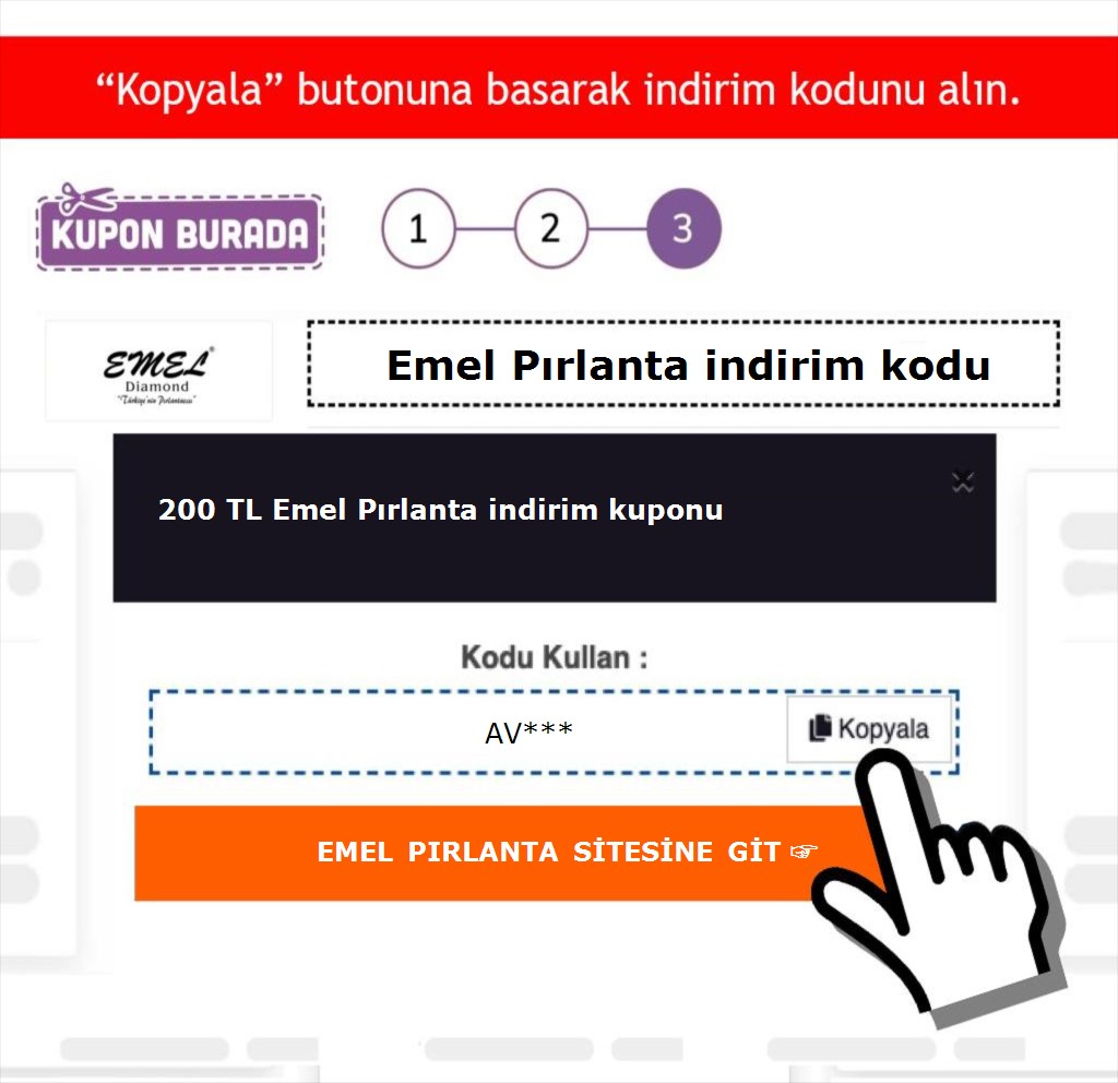 Emel Pırlanta indirim kodu nasıl alınır adım 3