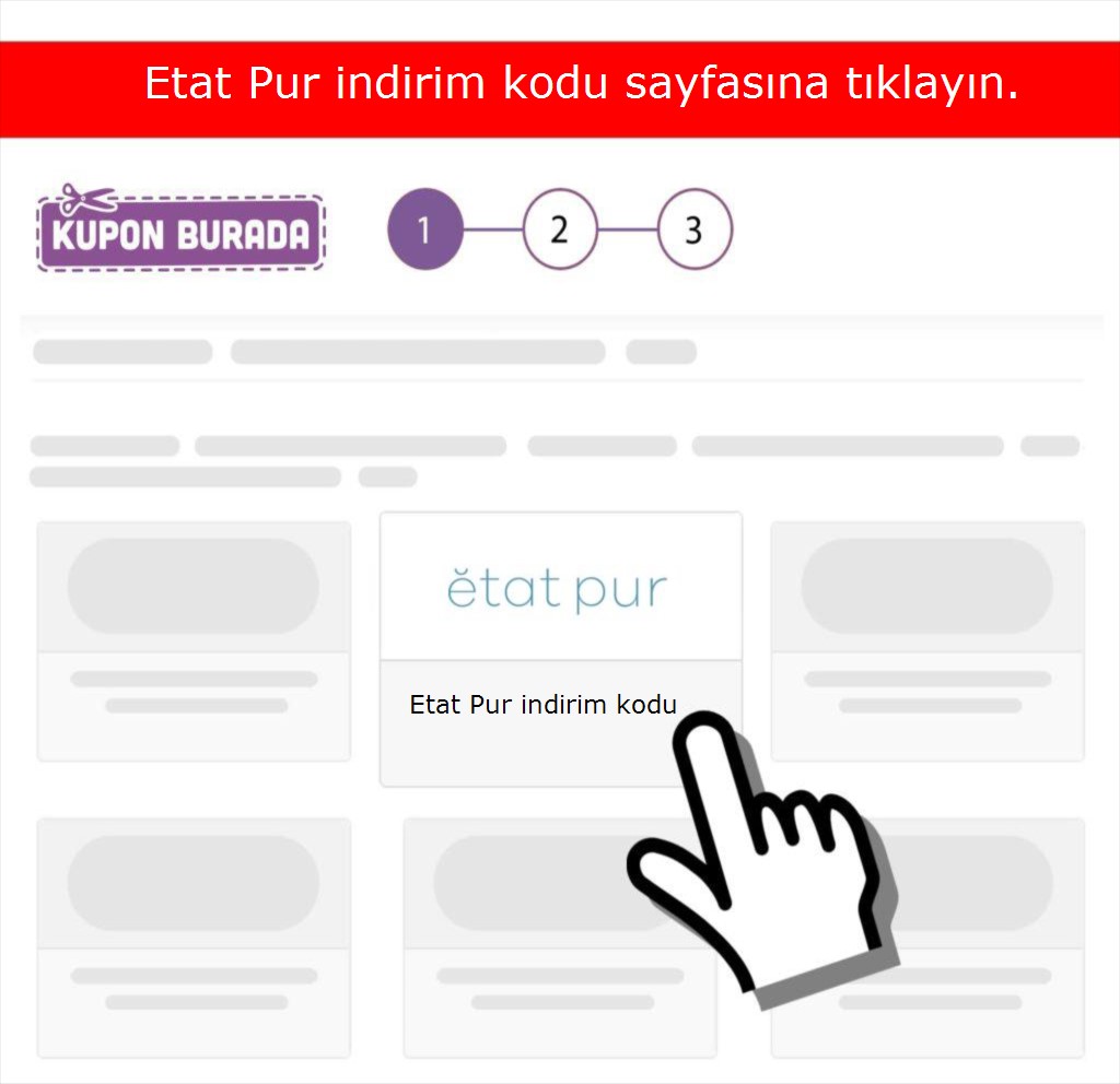 Etat Pur indirim kodu nasıl alınır adım 1